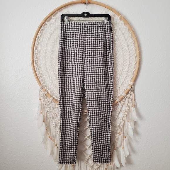 Zara NWT Hi-Rise Leggings Herringbone Print Size Large - Picture 4 of 9
